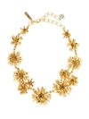 Oscar De La Renta Women's Swarovski Crystal Flower Necklace In Gold