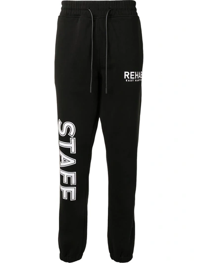 Rta Slogan-print Track Trousers In Black