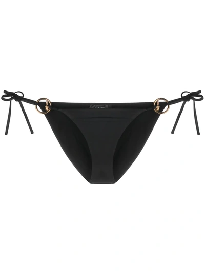 Versace Bikini Bottoms W/ Medusa Detail In Black