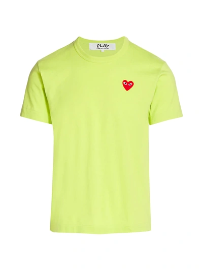 Comme Des Garçons Play Heart T-shirt In Green
