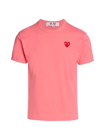 Comme Des Garçons Play Heart T-shirt In Pink