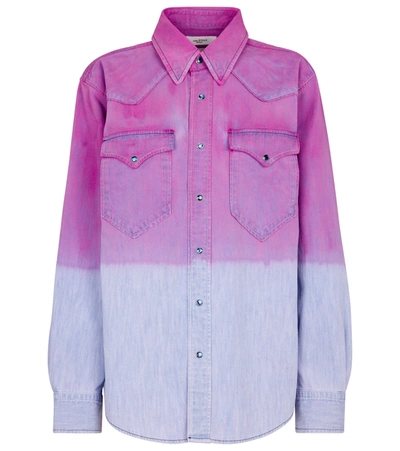 Isabel Marant Étoile Pitti Western 吊染衬衫 In Fuchsia