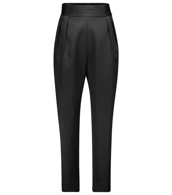 Khaite Connelly High-rise Tapered Pants In Black | ModeSens