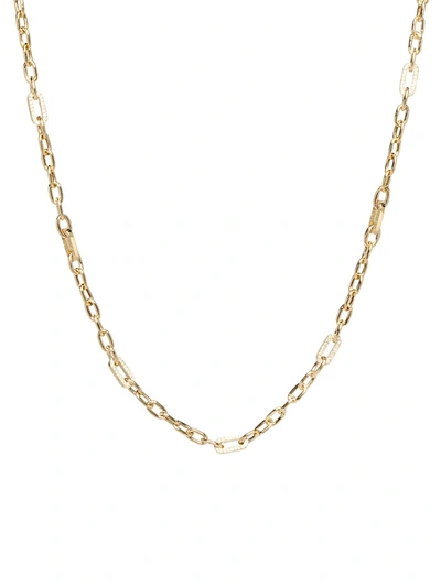 Zoë Chicco Women's Heavy Metal 14k Yellow Gold & Diamond Pavé Medium Square-oval Link Necklace