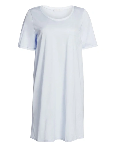 Hanro Women's Cotton Deluxe Short-sleeve Gown In White
