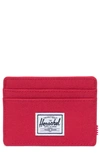 Herschel Supply Co Charlie Rfid Card Case In Red