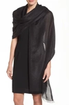 Nordstrom Metallic Lightweight Wrap In Pink Crystal