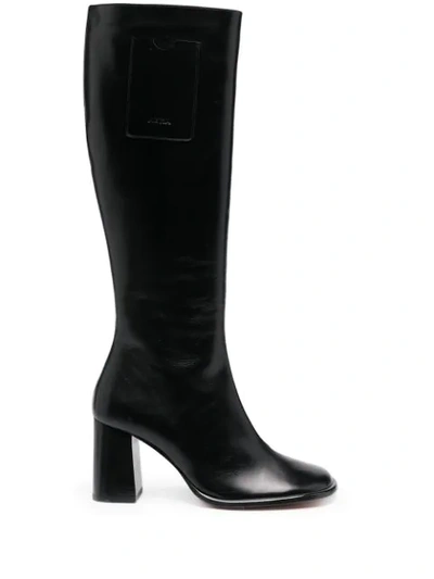 Abra Card Knee-high Boots In Black