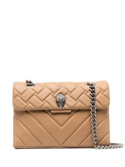 Kurt Geiger Kensington Quilted Crossbody Bag In Light/ Pastel Brown