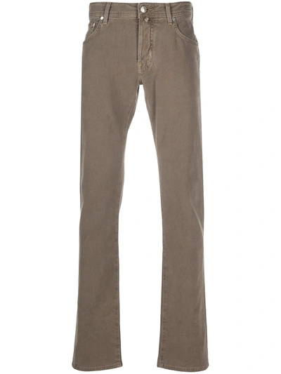 Jacob Cohen Straight-leg Chino Trousers In Neutrals