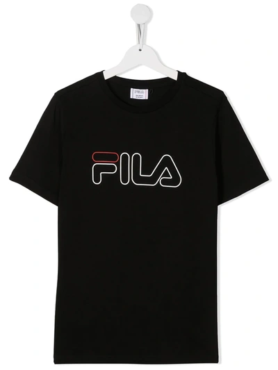 Fila Teen Classic Logo T-shirt In Black