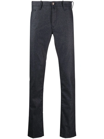 Jacob Cohen Logo-patch Straight-leg Trousers In Blue