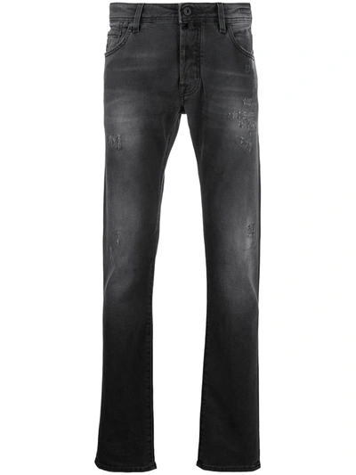 Jacob Cohen Faded-effect Slim Jeans In Grey