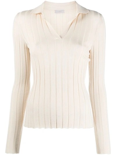 Mrz Knitted Polo Shirt In Neutrals