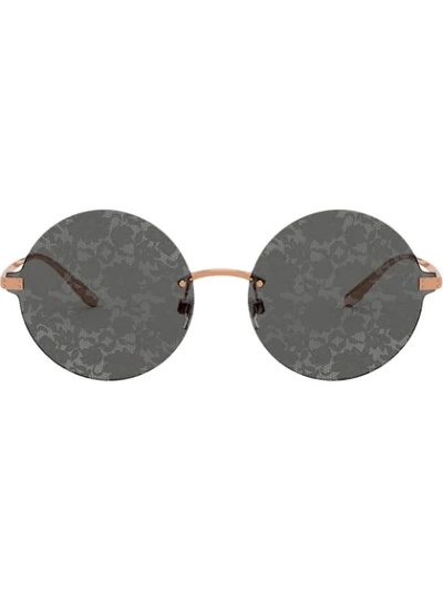 Dolce & Gabbana Rimless Round-frame Sunglasses In Grey