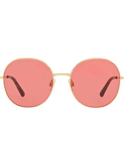 Dolce & Gabbana Slim Round-frame Sunglasses In Red