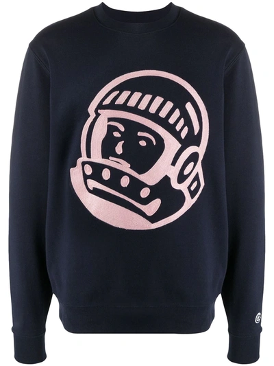 Billionaire Boys Club Chain Stitch Astronaught Logo Sweatshirt In Blue