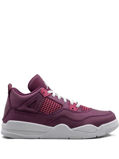 Nike Kids' Air Jordan 4 Retro Sneakers In Purple
