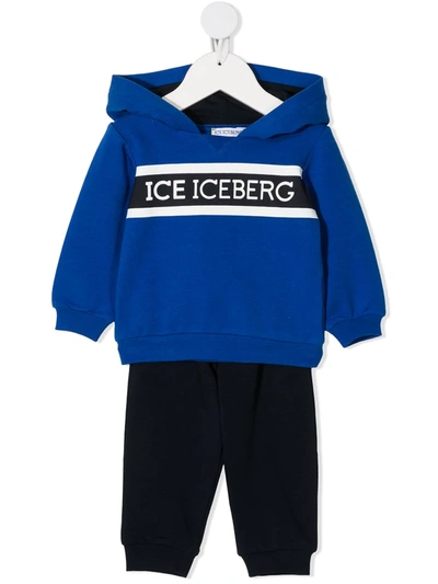 Iceberg Babies' Logo-print Two-piece Tracksuit In Blue