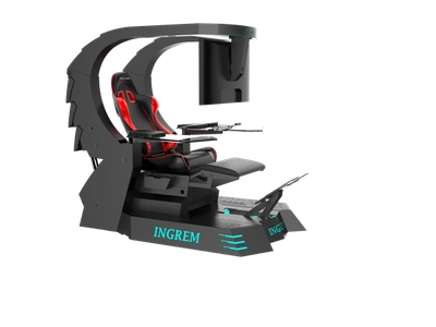 Ingrem Veyron - Coding Pod Reclining Work And Game Station In Black-red