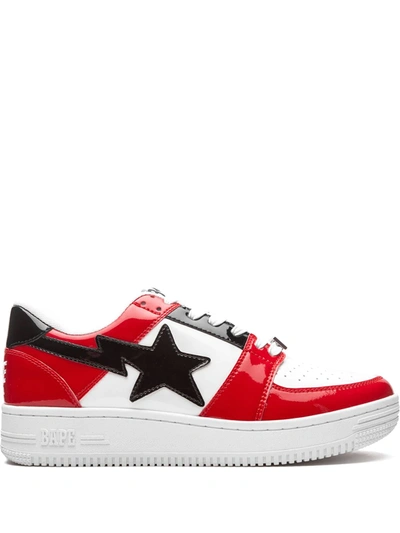 A Bathing Ape Bapesta Low M2 Sneakers In Red