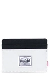 Herschel Supply Co Charlie Rfid Card Case In Blanc De Blanc Ripstop/ Black