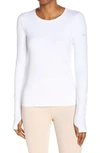 Alo Yoga Finesse Long Sleeve Top In White