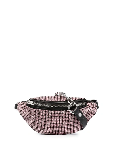 Alexander Wang Attica Crystal-embellished Belt Bag In Pink & Purple