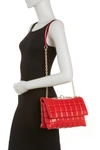 House Of Want We Step Up Vegan Leather Shoulder Bag In Red