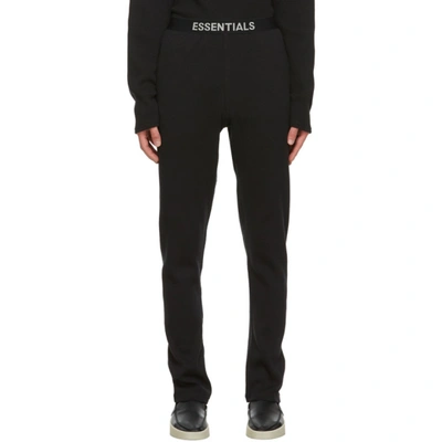 Essentials Black Thermal Lounge Pants