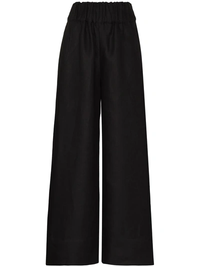 Bondi Born High-waisted Straight-leg Trousers In Black