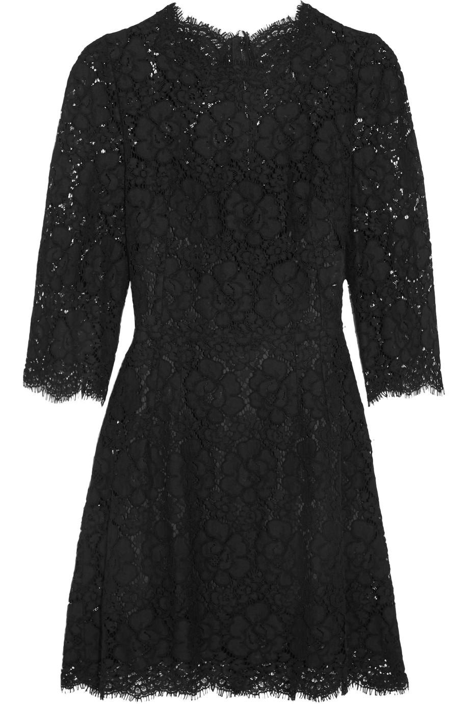 Dolce & Gabbana Guipure Lace Mini Dress | ModeSens