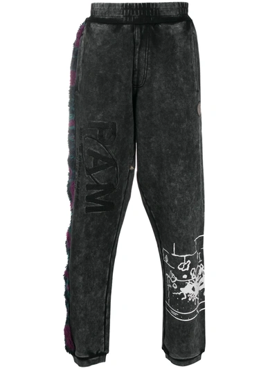 Perks And Mini Deep Level Faux-fur Trackpants In Black