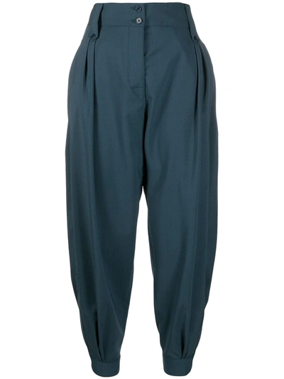 Paul Smith High-waisted Harem Trousers In Blue