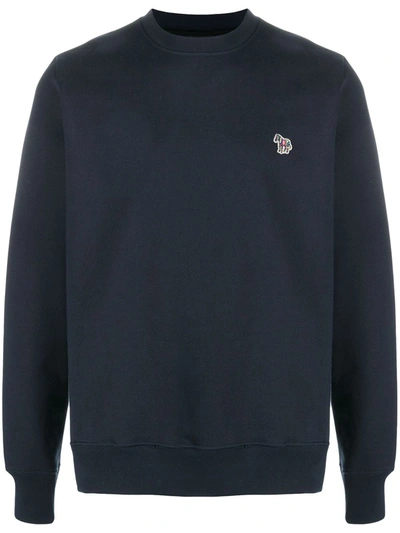 Ps By Paul Smith Embroidered Logo Sweatshirt In Blue