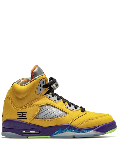 Jordan Kids' Air  5 Retro Se "what The" Sneakers In Orange