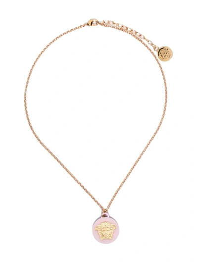 Young Versace Kids' Medusa-charm Chain Necklace In Pink