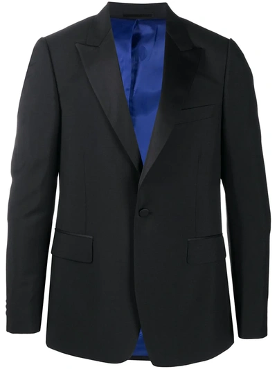 Paul Smith Single-breasted Tuxedo Blazer In Black