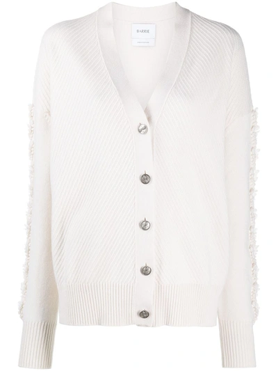 Barrie Thistle-knit Sleeve Cashmere Cardigan In Neutrals