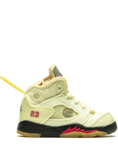Jordan Kids' X Off-white Air  5 Sneakers In Neutrals
