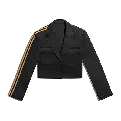 Pre-owned Adidas Originals Adidas Ivy Park Crop Suit Jacket (plus Size) Black