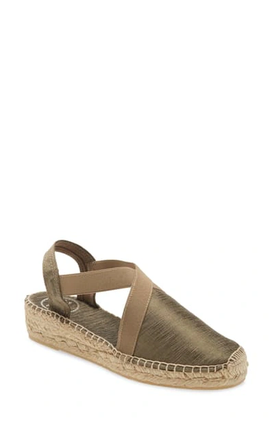 Toni Pons 'vic' Espadrille Slingback Sandal In Taupe Fabric