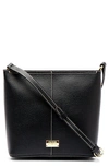 Frances Valentine Small Fin Leather Crossbody Bag In Black