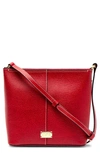 Frances Valentine Small Fin Leather Crossbody Bag In Red