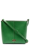 Frances Valentine Small Fin Leather Crossbody Bag In Green