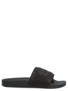 Heron Preston Logo-debossed Open-toe Slides In Black