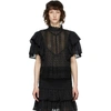 Isabel Marant Étoile Tizaina Ruffled Broderie-anglaise Cotton Blouse In Black