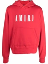 Amiri Core Logo Cotton Jersey Hoodie In Red