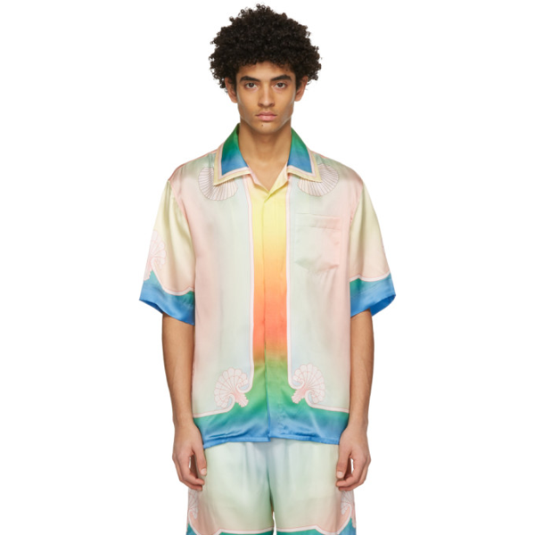 Casablanca Multicolor Silk Lucid Dreams Short Sleeve Shirt | ModeSens