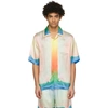 Casablanca Silk Short Sleeve Printed Shirt In Multicolor
